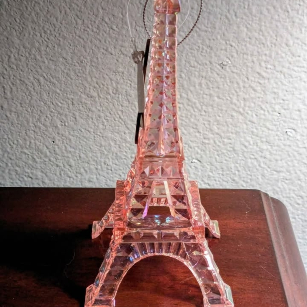 Elegant Pink Eiffel Tower Hanging Decor Or Ornament.